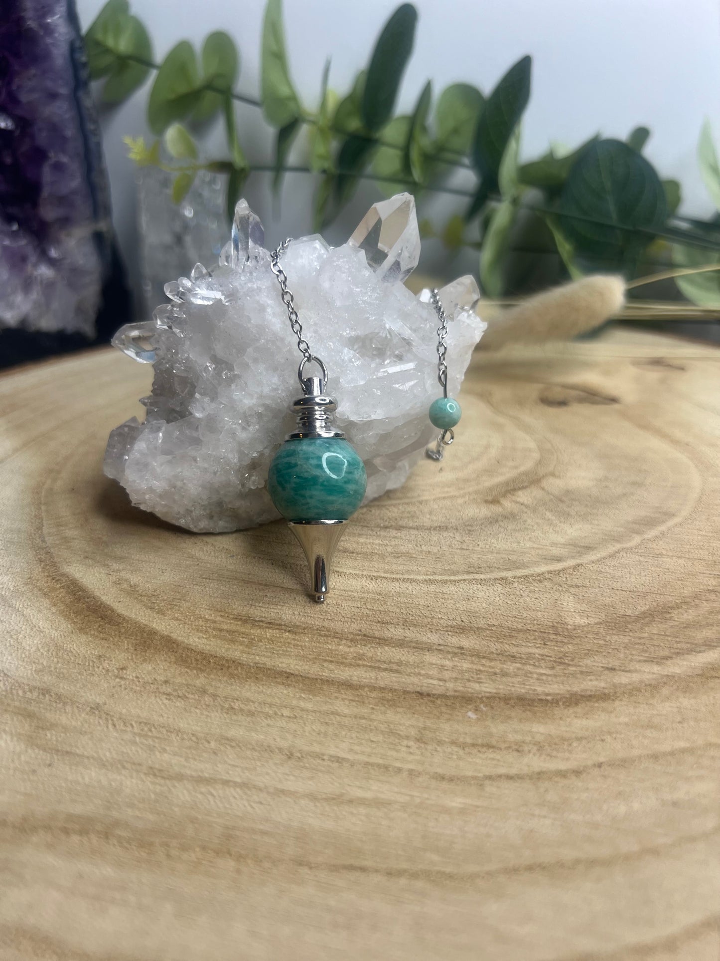 Pendule sphère Amazonite 4cm