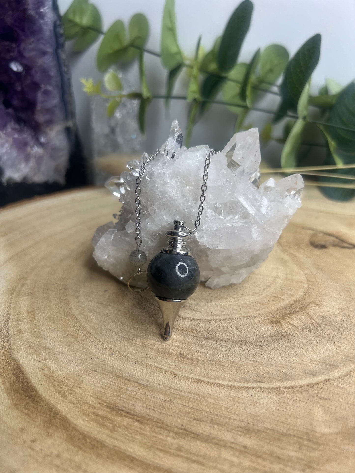 Pendule sphère Labradorite 4cm