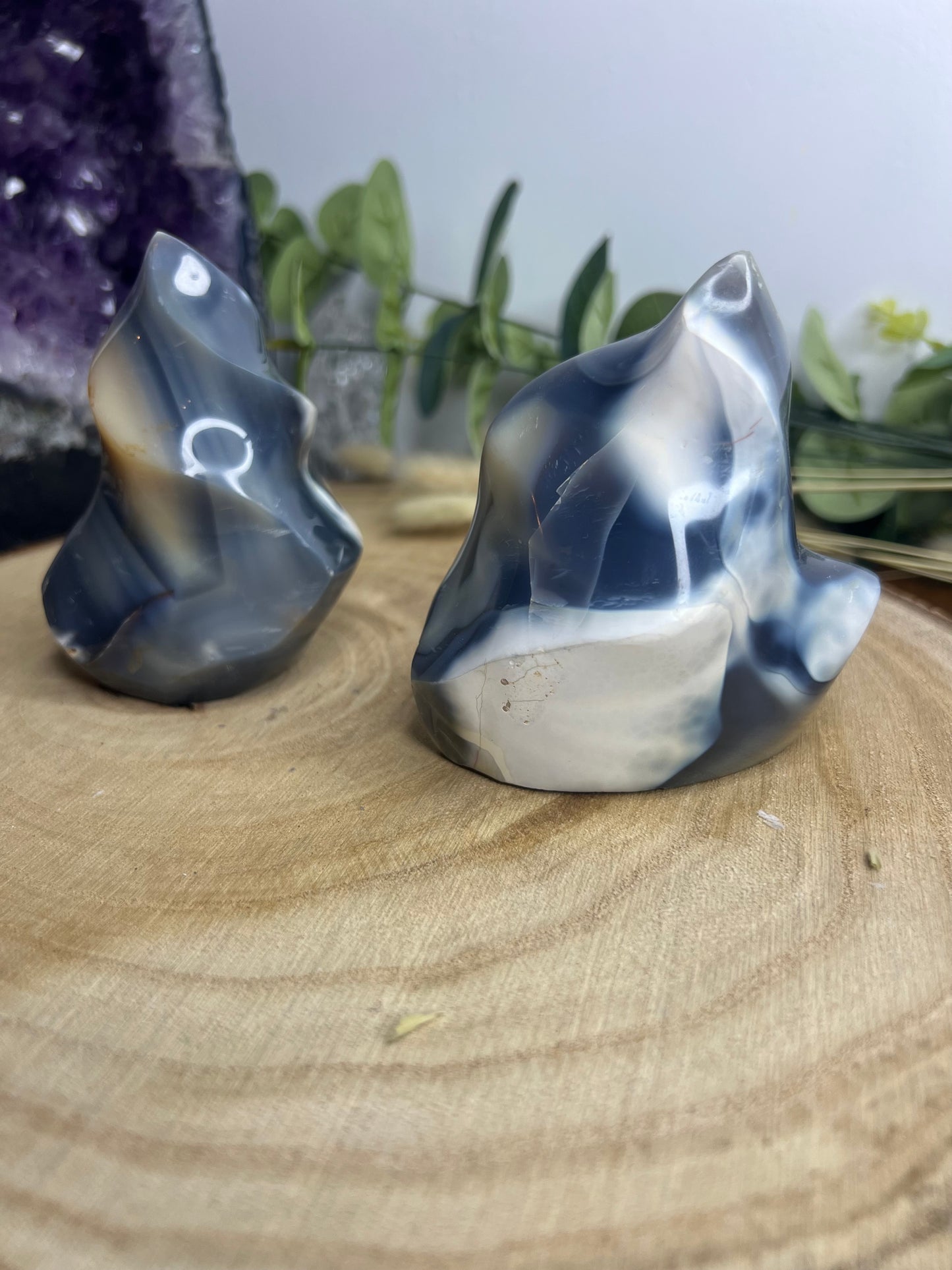 Flamme de cristal d'agate Orca