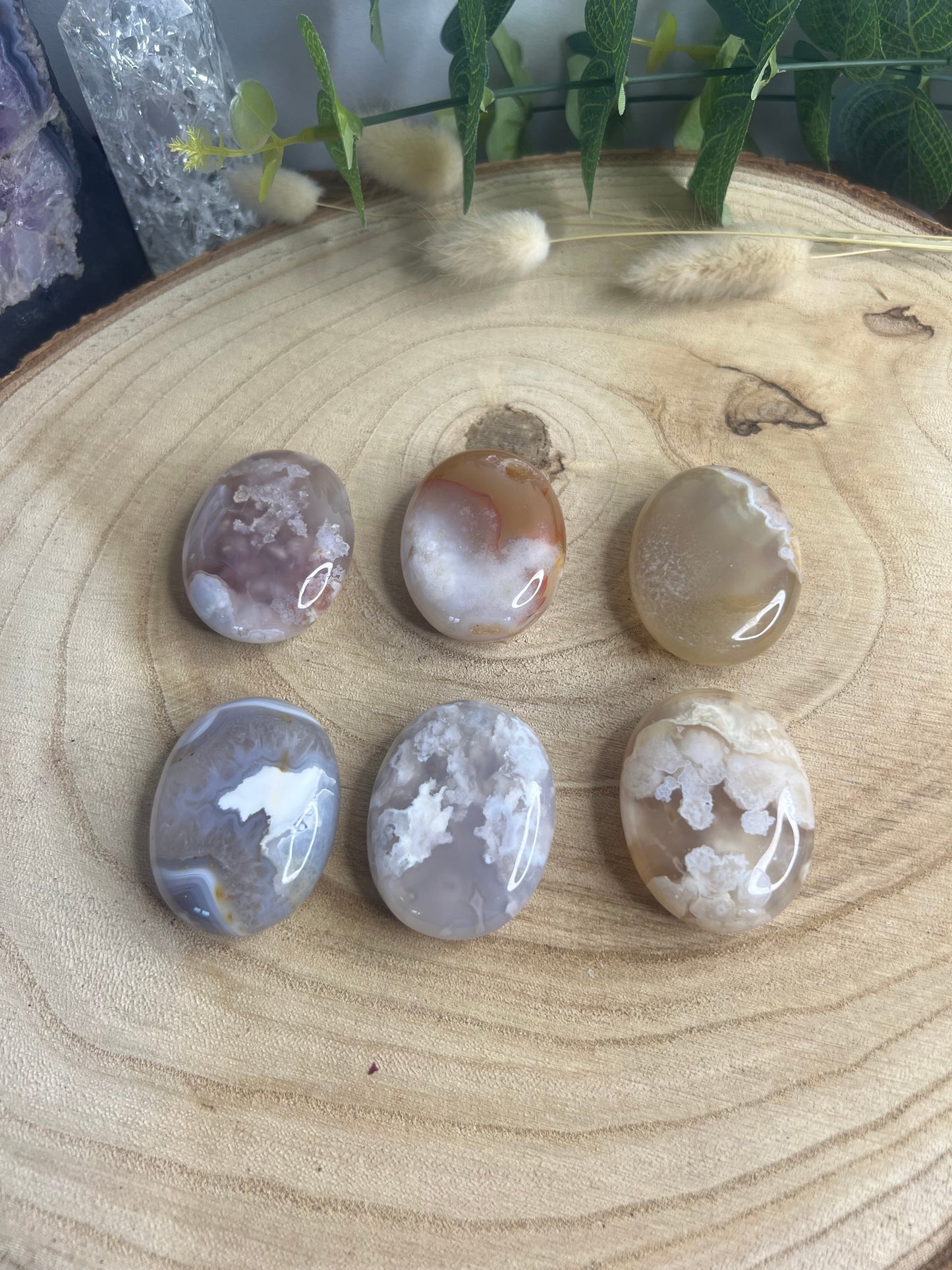 Pierre Plate Agate Fleur