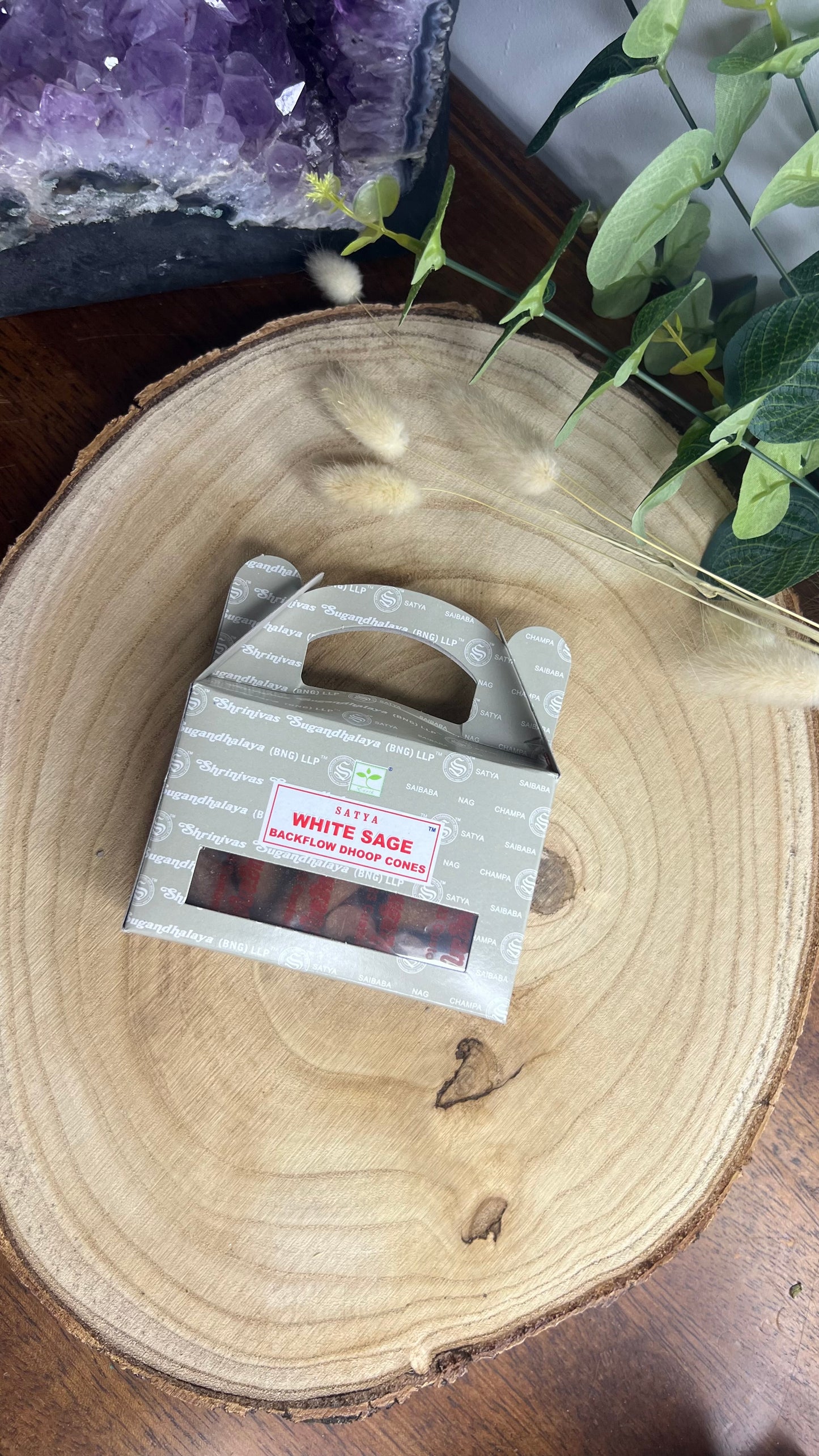 Boîte de 24 cônes d’encens de sauge blanche