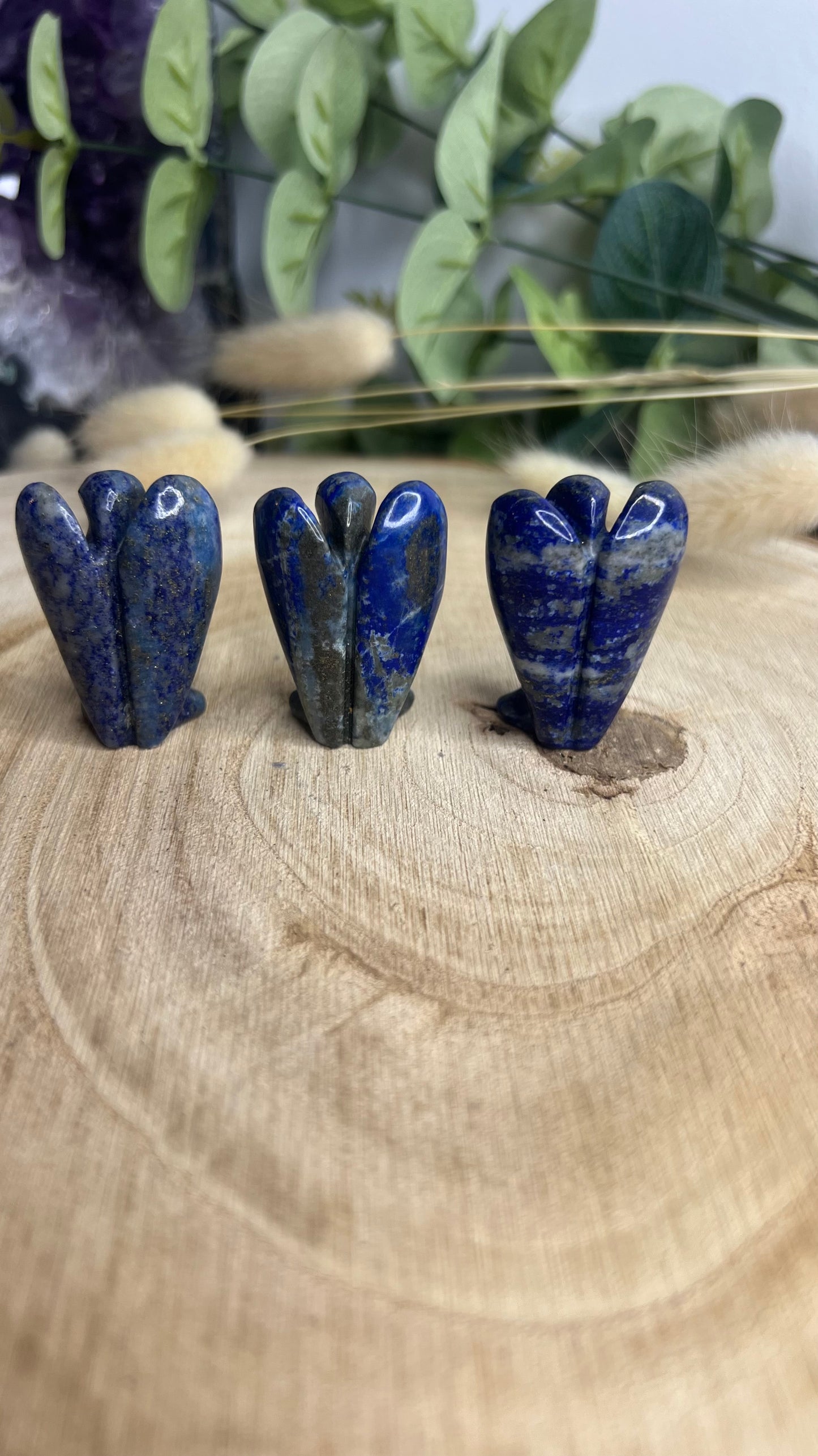 Ange en pierre Lapis-Lazuli