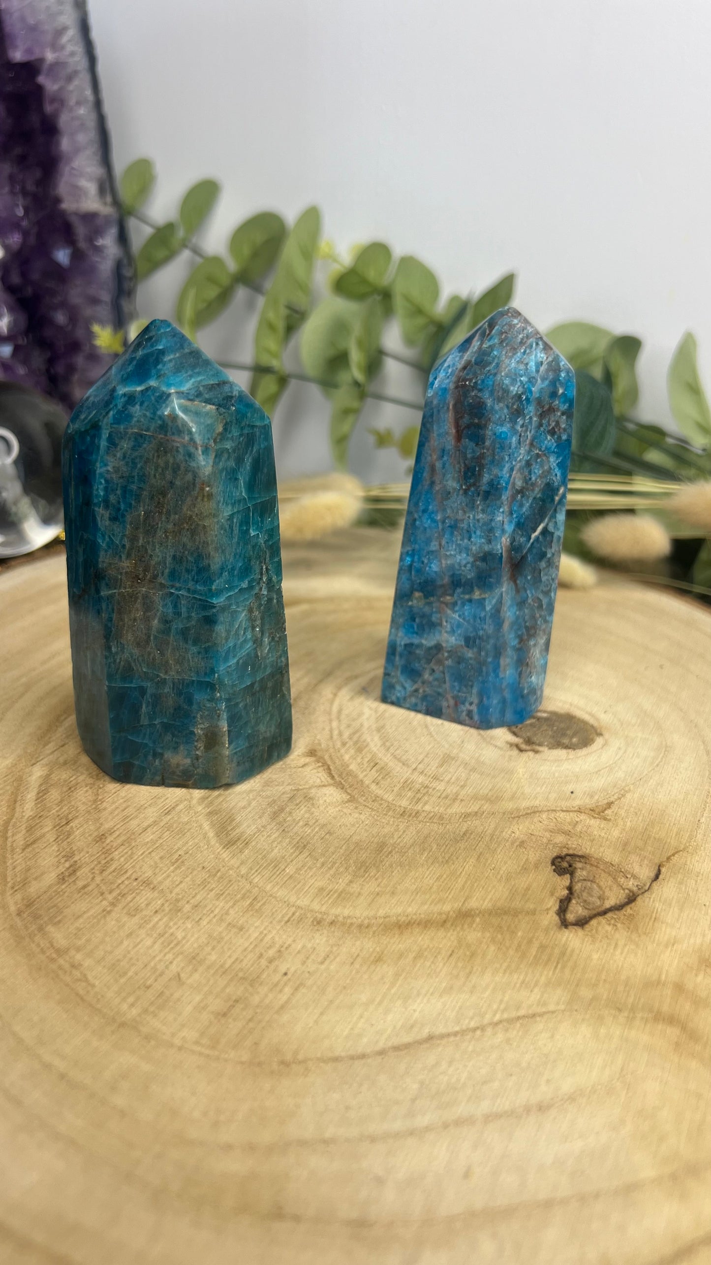 Obélisque Apatite Bleu
