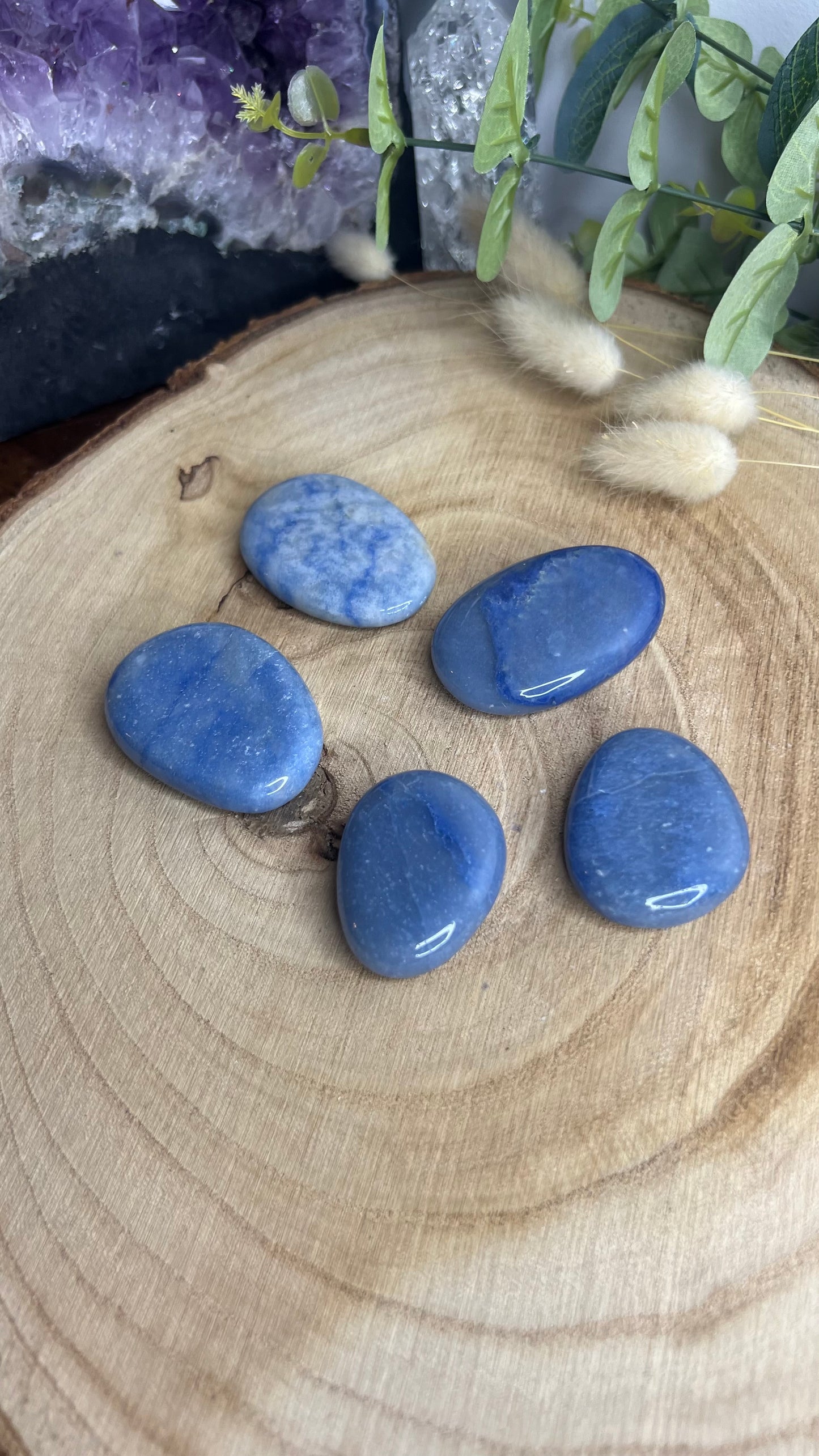 Pierre plate quartz bleu