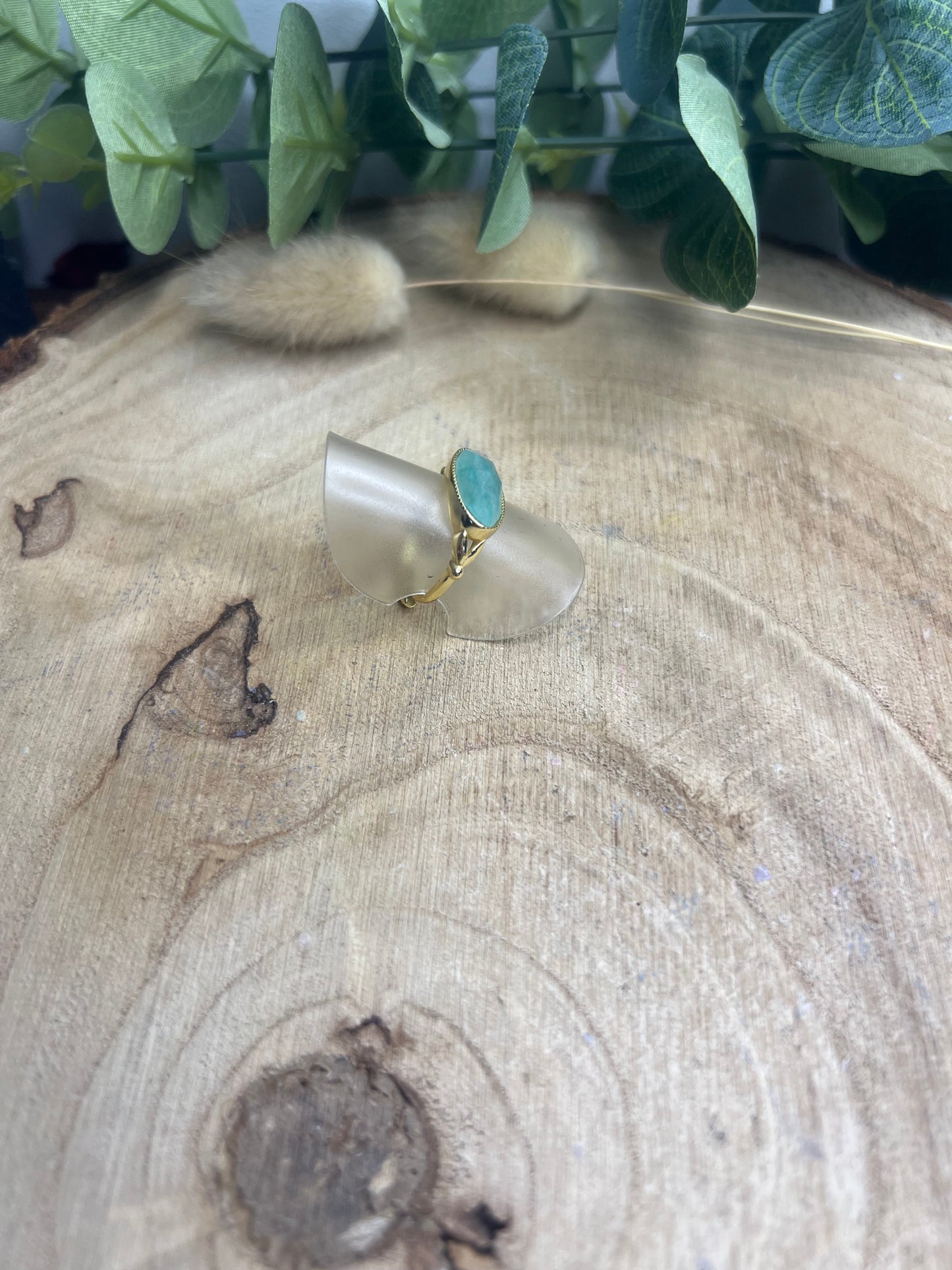 Bague Amazonite Ovale