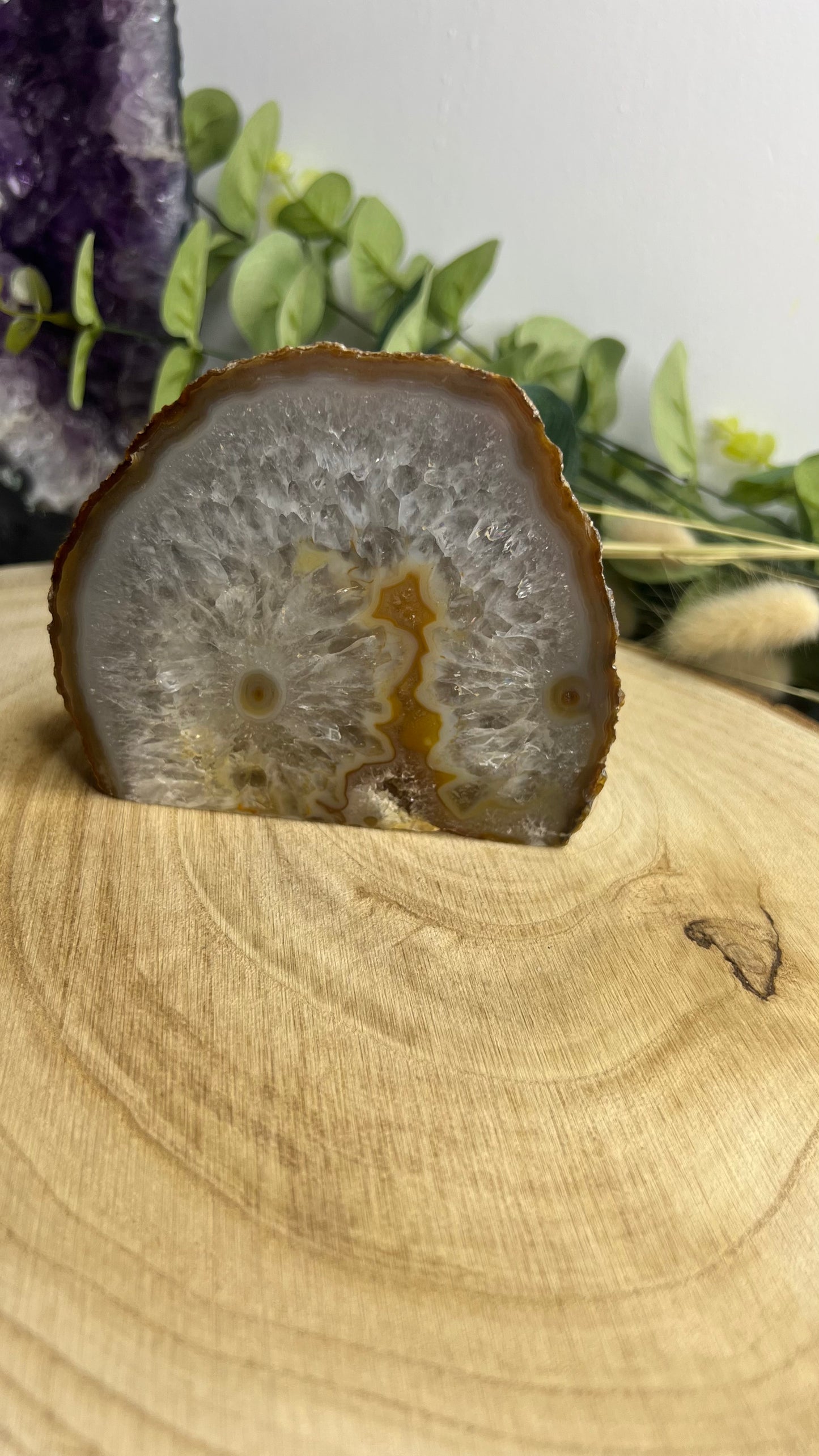 Cristal agate semi poli