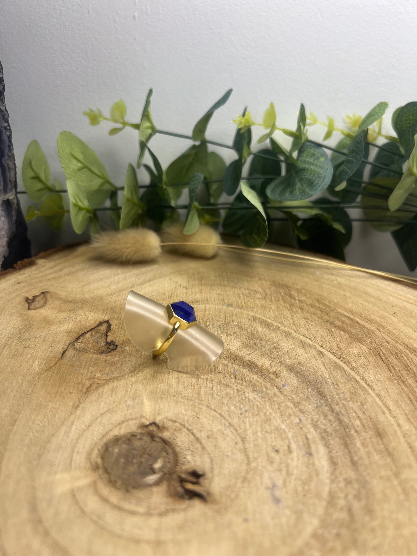 Bague Lapis-Lazuli Hexagonale
