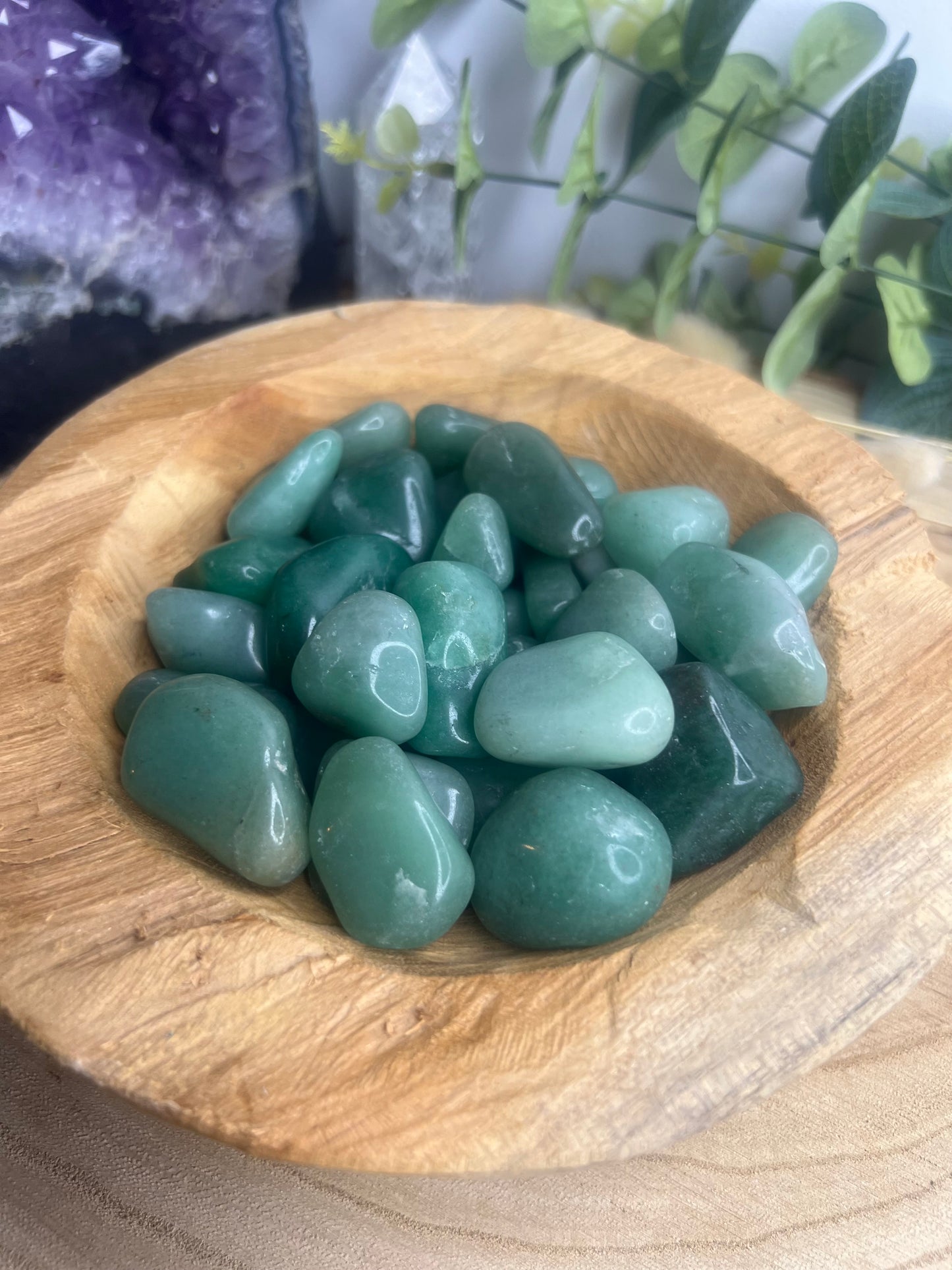 Pierre aventurine polie