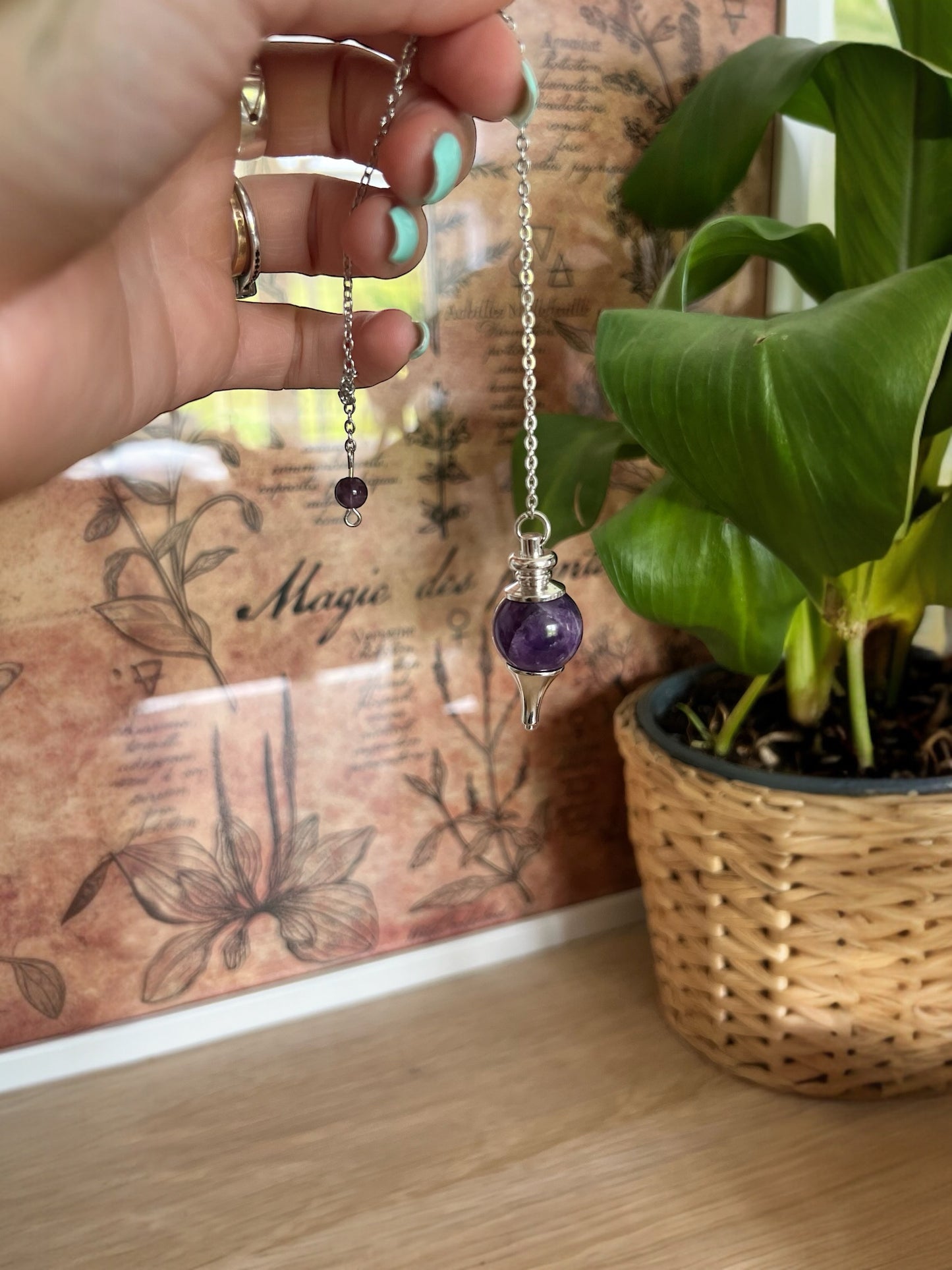 Pendule sphère Améthyste 4cm