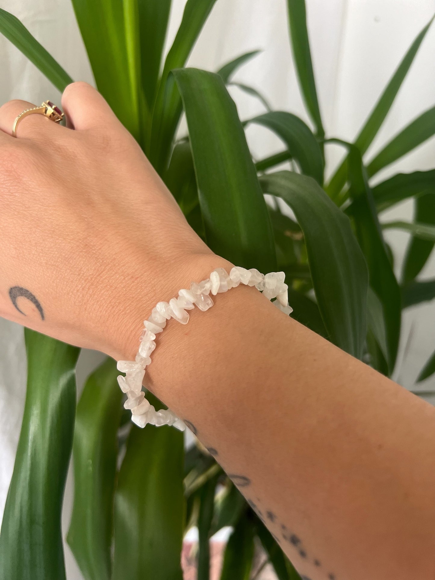 Bracelet chips cristal de roche