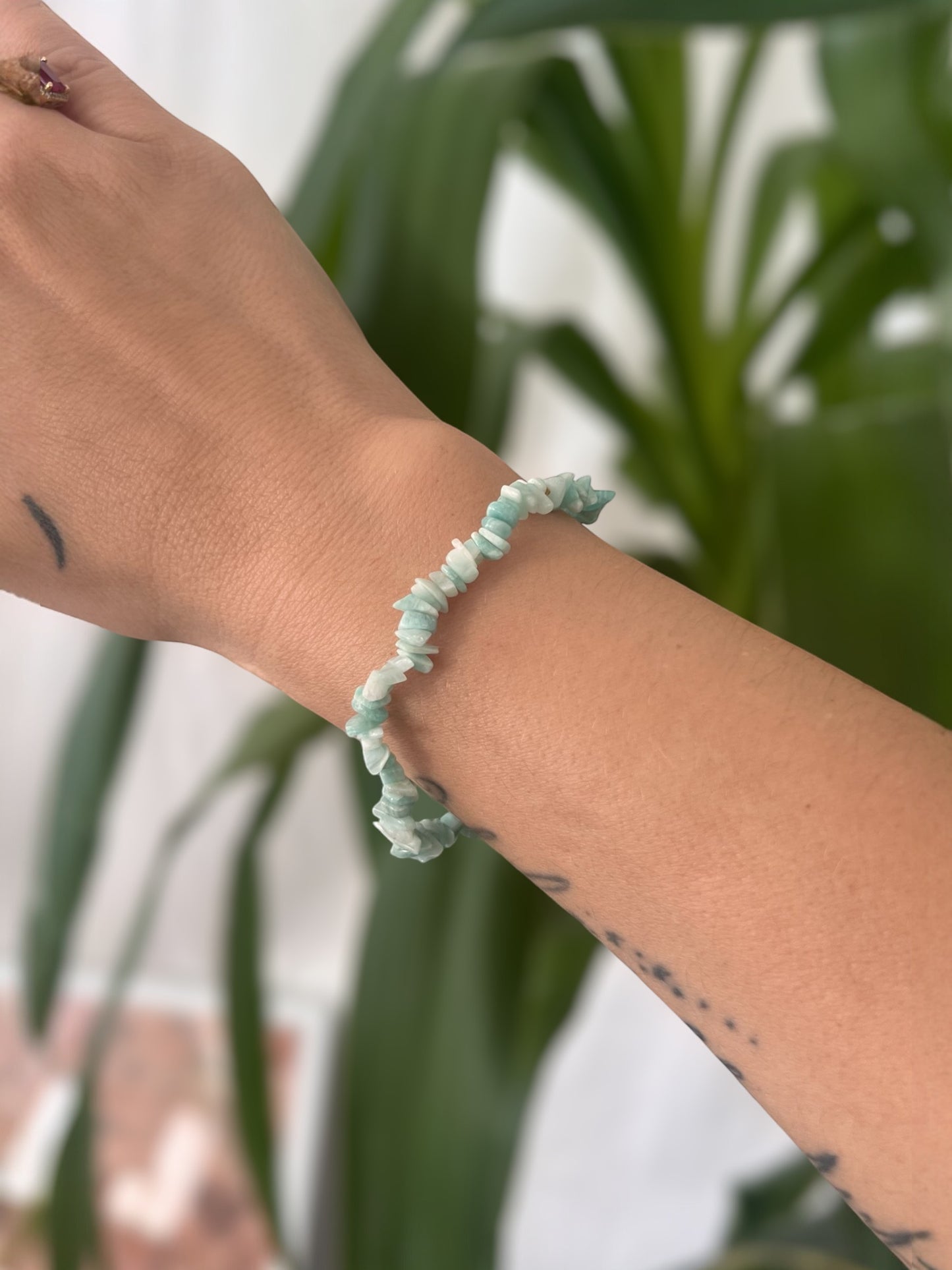 Bracelet chips Amazonite