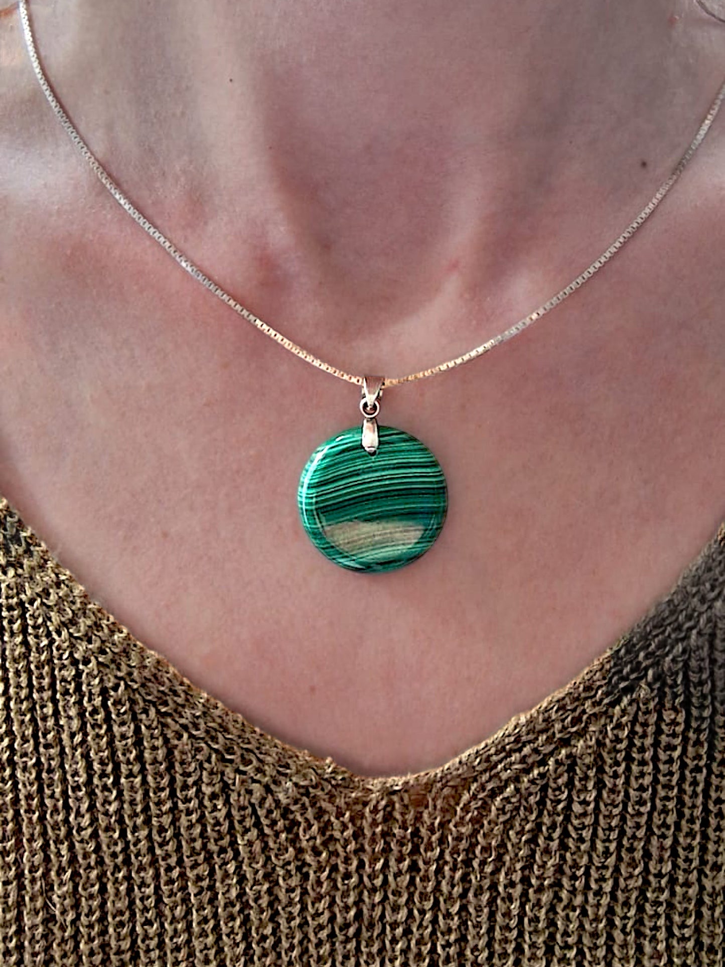 Pendentif malachite