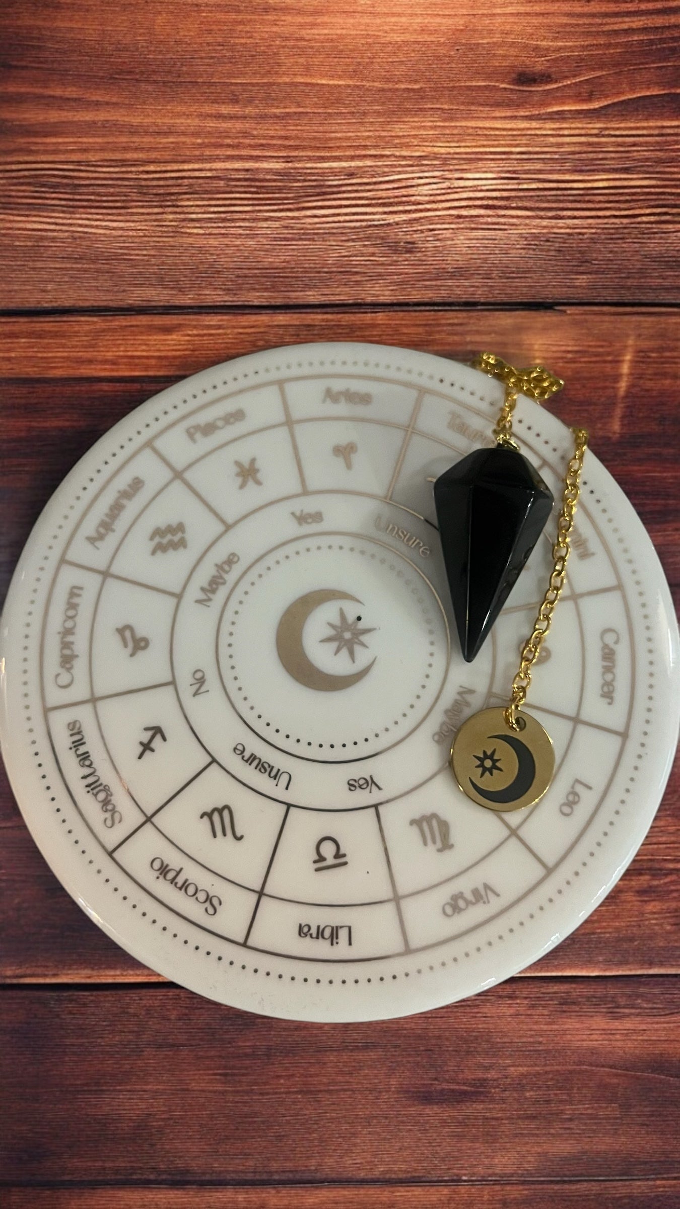 Kit de divination à pendule astrologique Zodiac