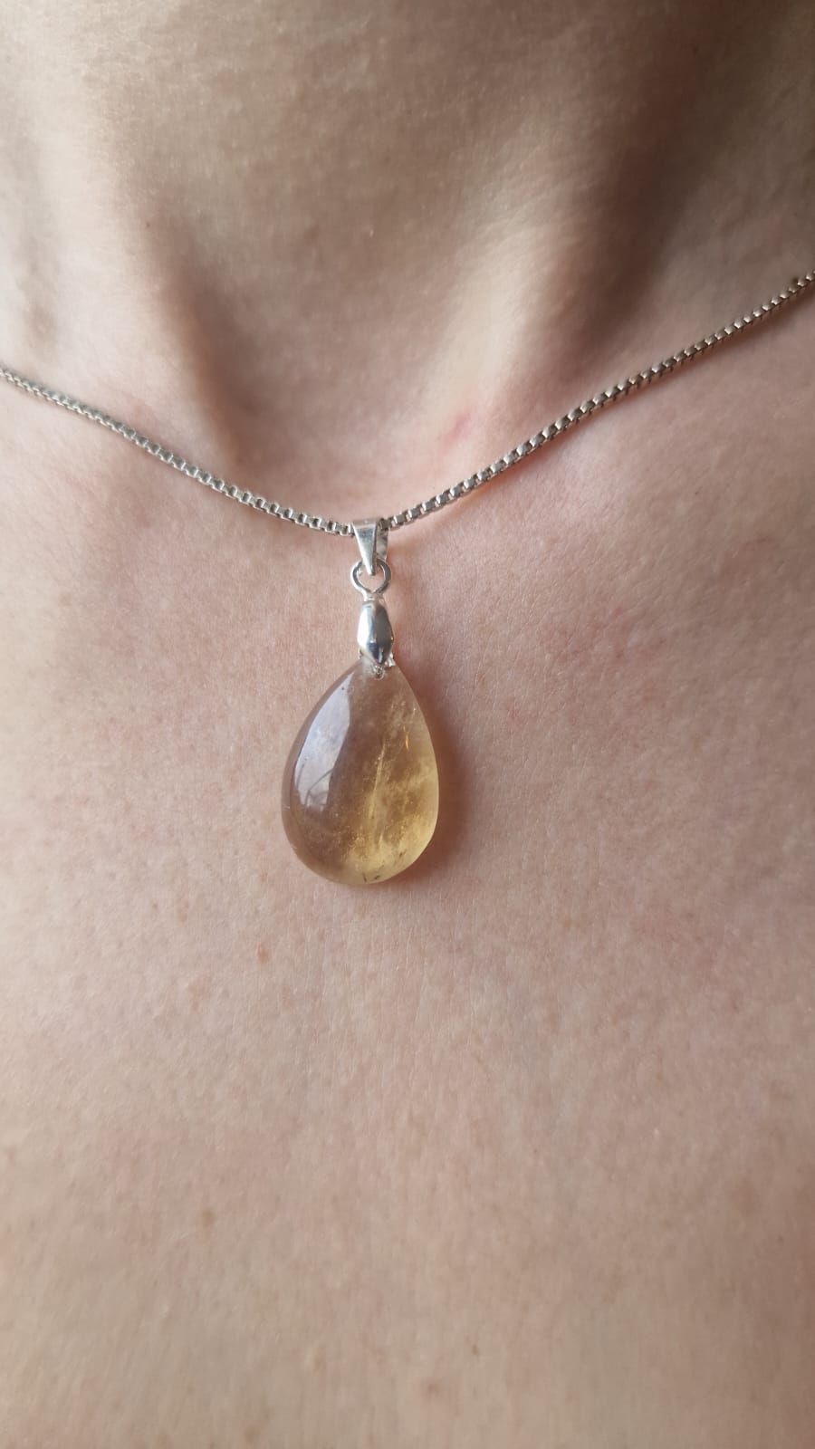 Pendentifs Véritable Citrine Naturelle Goutte