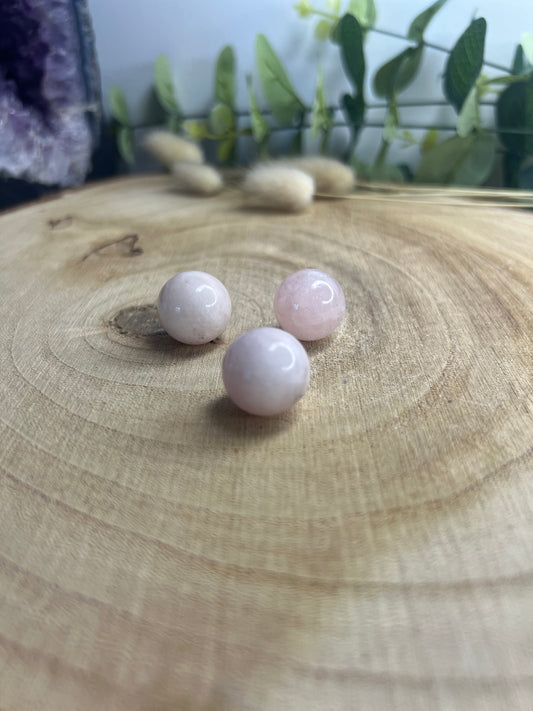 Mini-sphères en morganite, 20-25 mm