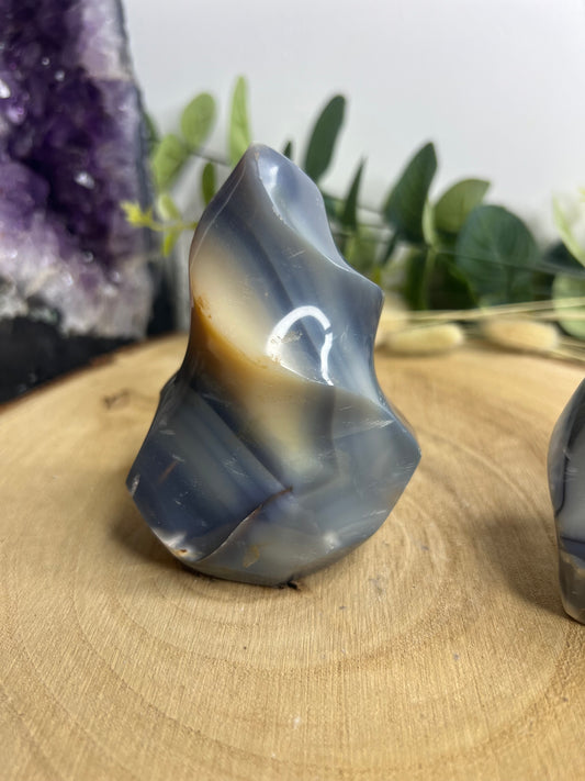 Flamme de cristal d'agate Orca