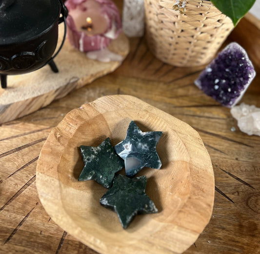 Étoile de cristal d'agate mousse