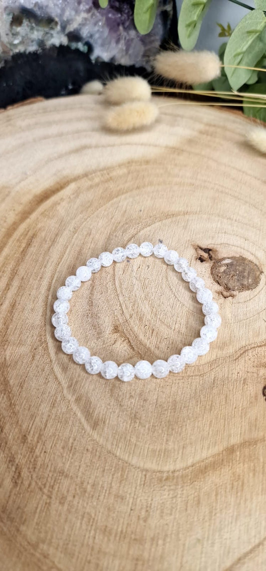 Bracelet cristal de roche irisé