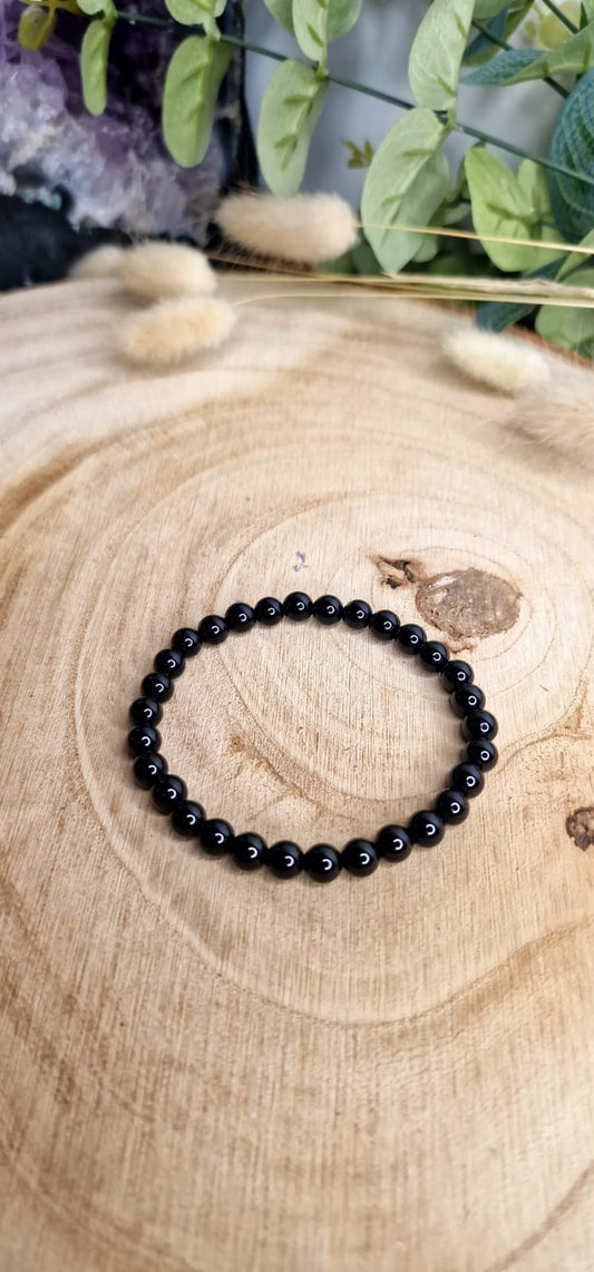 Bracelet Onyx noir 6 mm