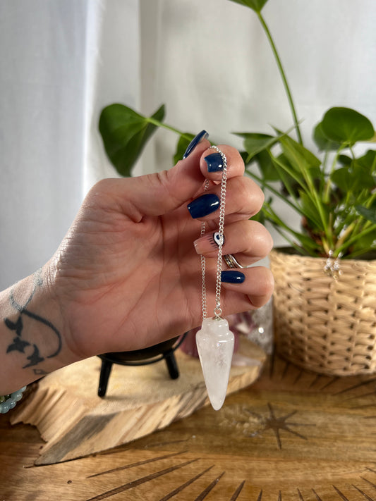 Pendule Goutte Cristal de Roche 3cm