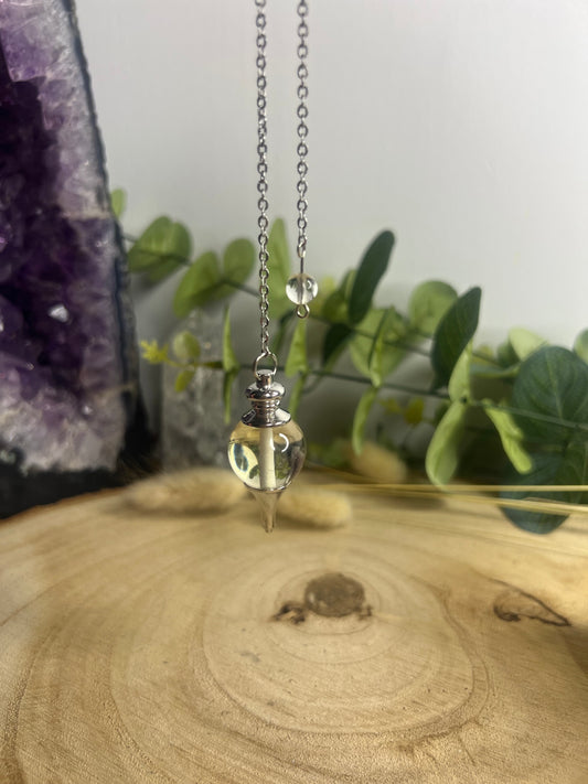 Pendule sphère Cristal de Roche 4cm