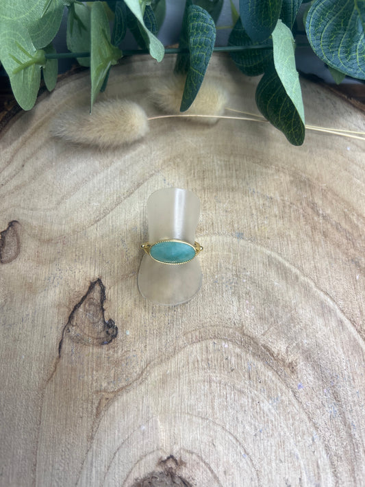 Bague Amazonite Ovale
