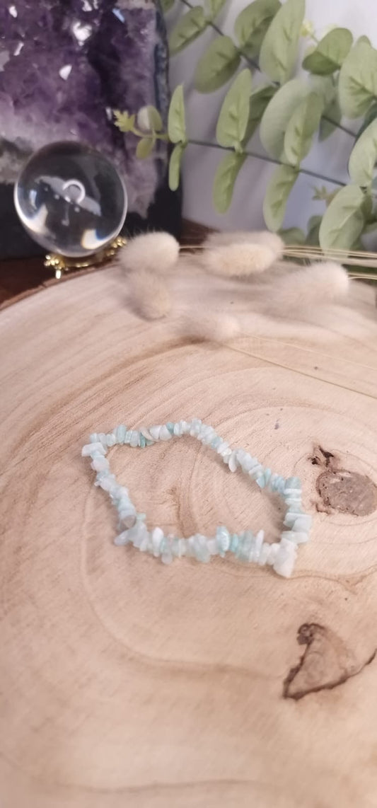 Bracelet chips Amazonite