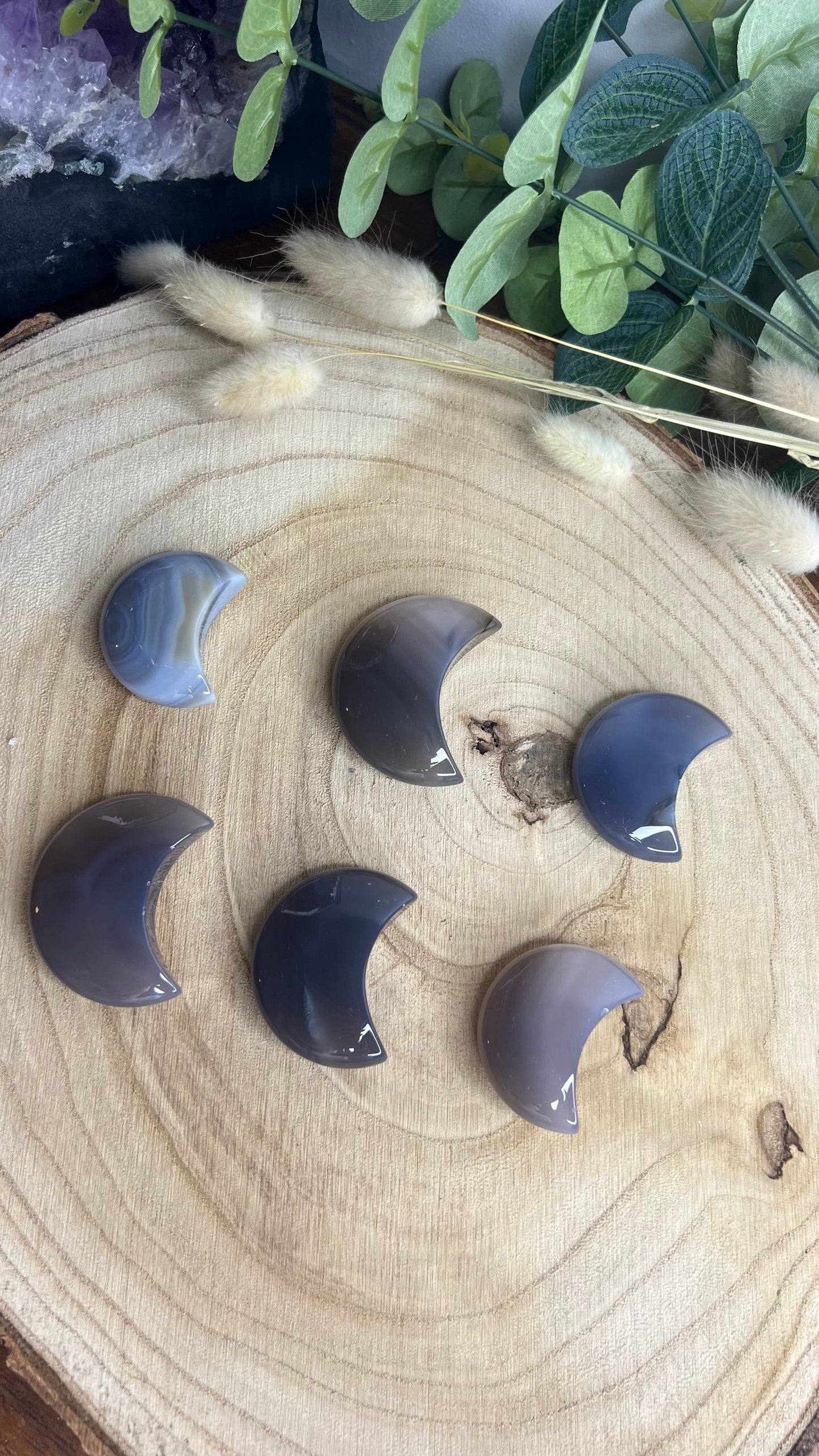Croissant de lune agate botswana