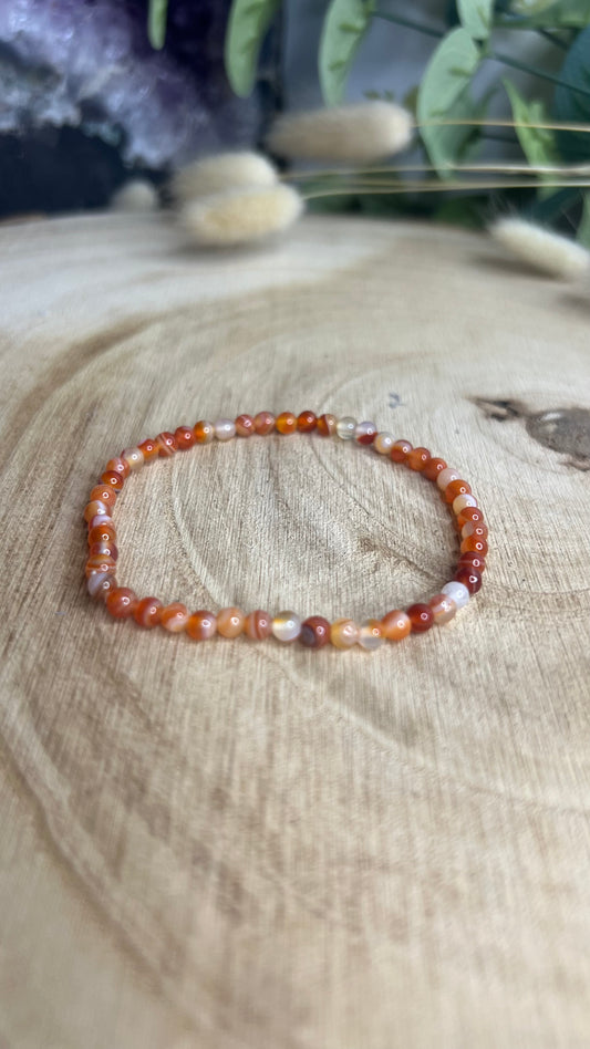 Bracelet Cornaline Rubanée