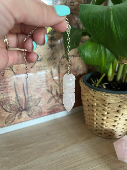 Pendule Quartz Rose 6 cm