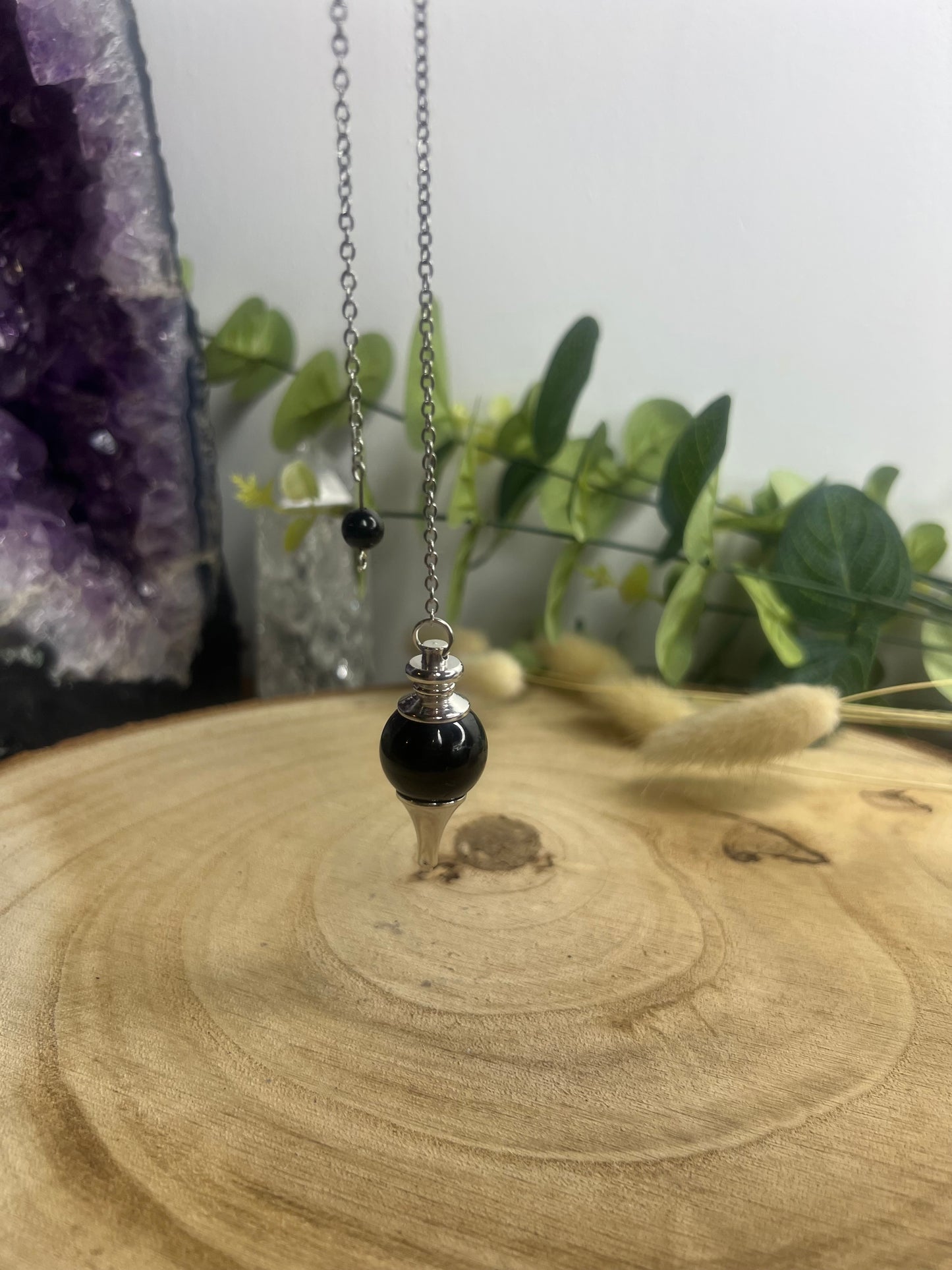 Pendule sphère Tourmaline Noire 4cm