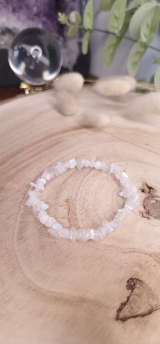 Bracelet chips cristal de roche