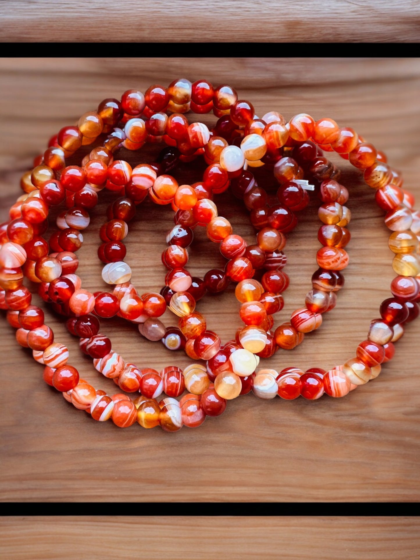 Bracelet Cornaline Rubanée